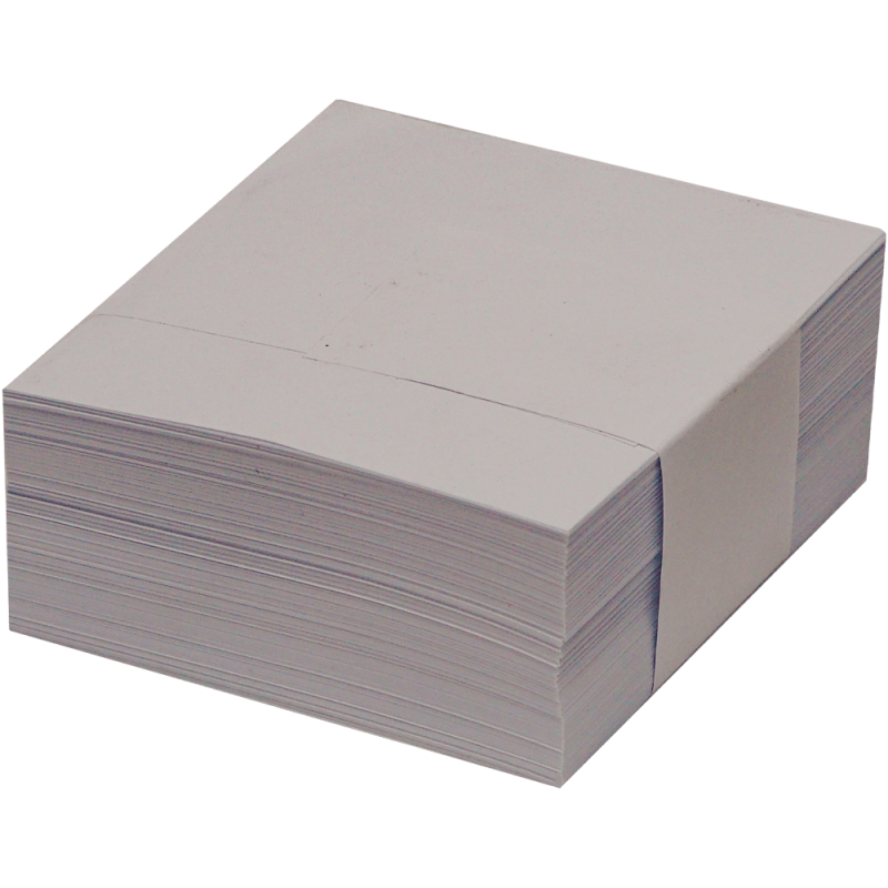 Cub neadeziv din hartie, alb, pentru notite, 500 file/set, 9x9x4 cm